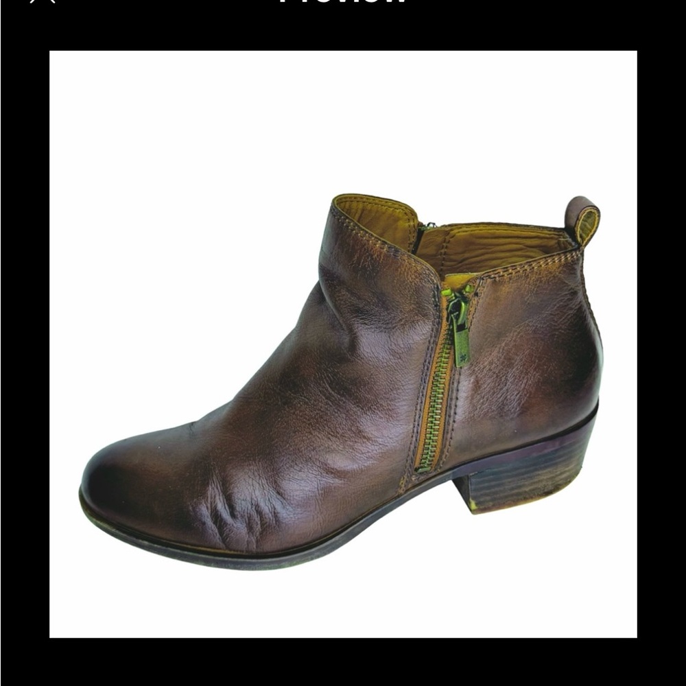 Lucky Brand Women's Brown Basel Ankle Boots Women’s Size 8.5